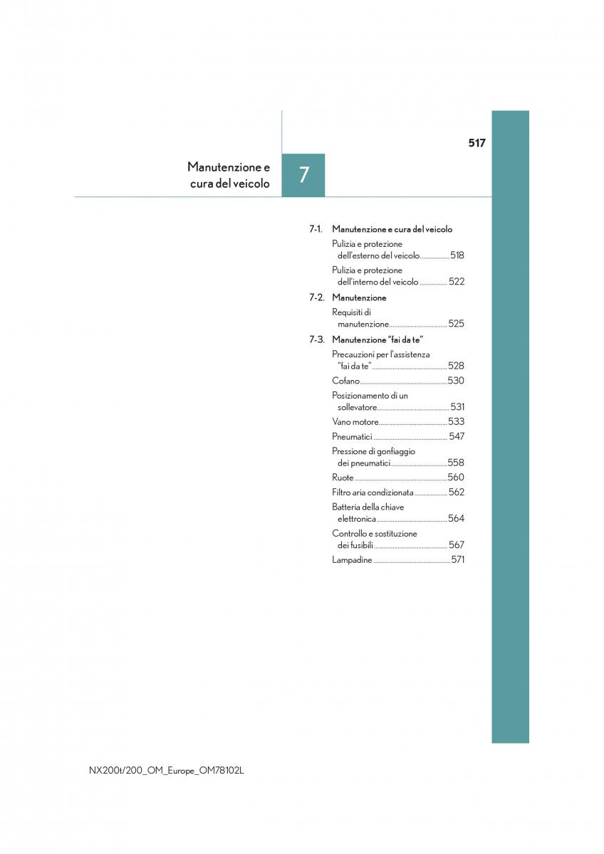 Lexus NX manuale del proprietario / page 517