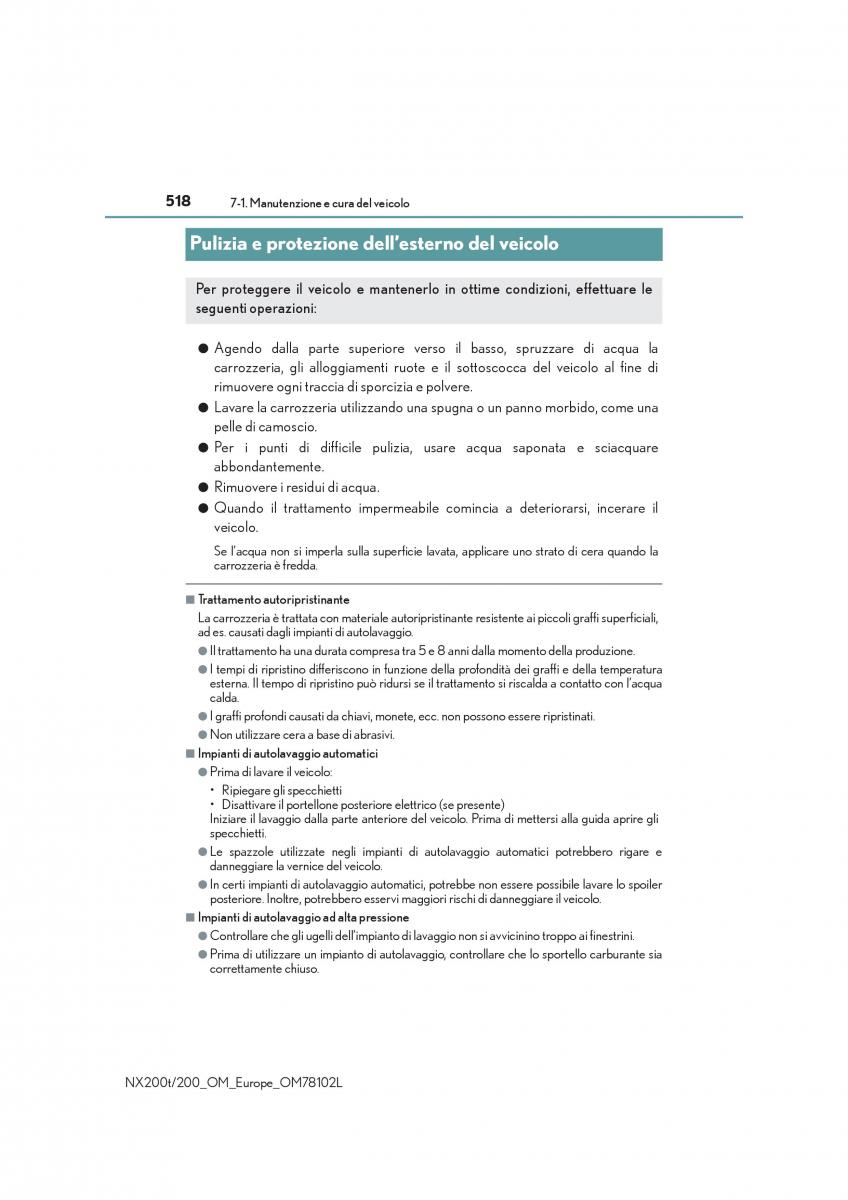 Lexus NX manuale del proprietario / page 518