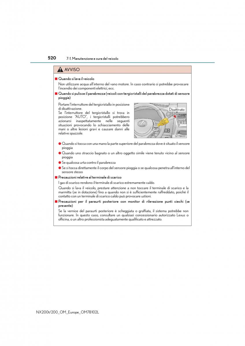 Lexus NX manuale del proprietario / page 520