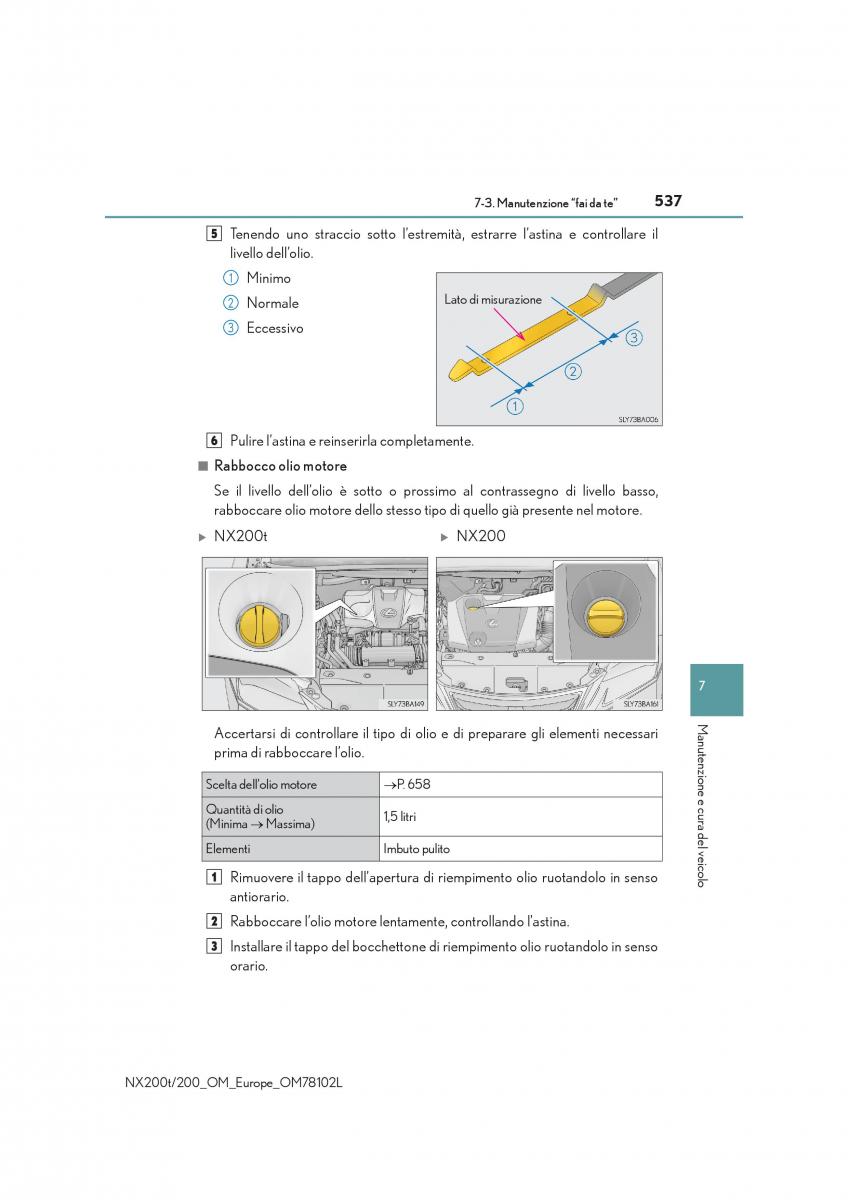 Lexus NX manuale del proprietario / page 537