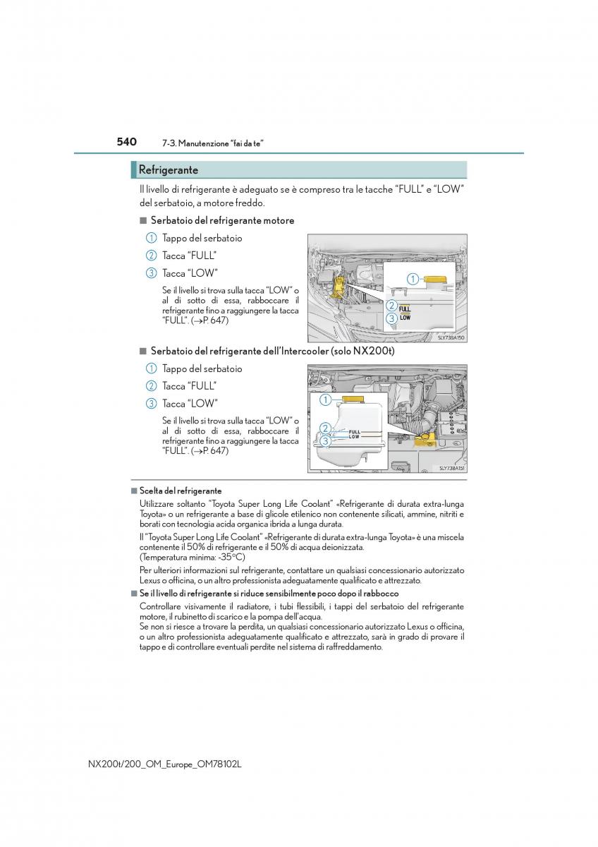 Lexus NX manuale del proprietario / page 540