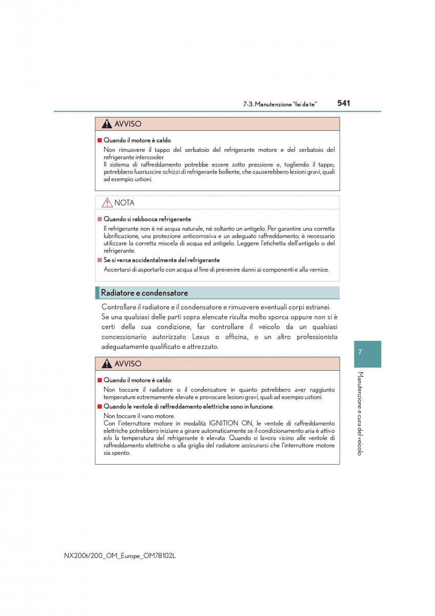 Lexus NX manuale del proprietario / page 541