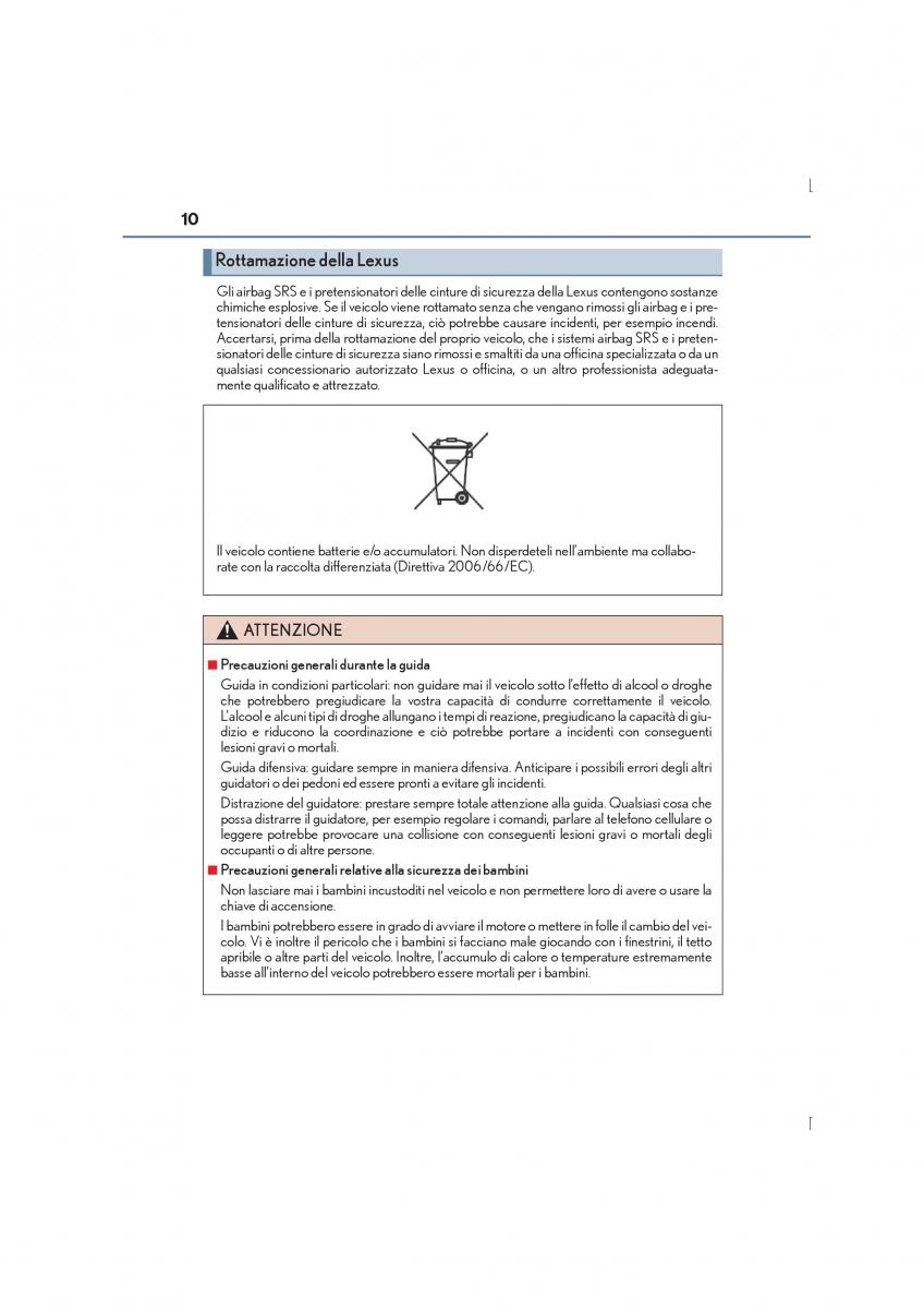 Lexus IS300h III 3 manuale del proprietario / page 10