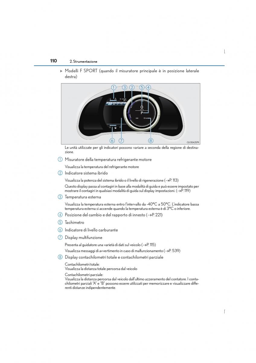 Lexus IS300h III 3 manuale del proprietario / page 110