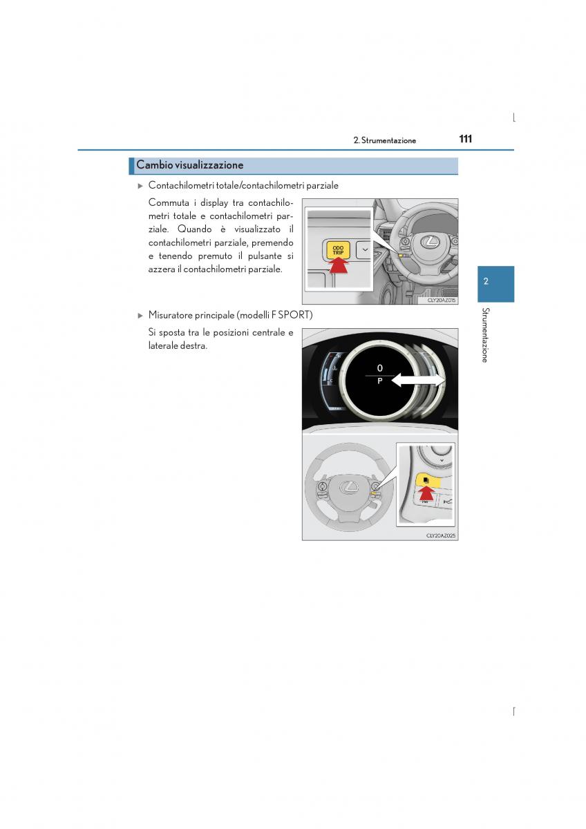 Lexus IS300h III 3 manuale del proprietario / page 111