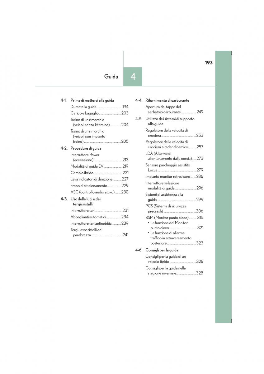 Lexus IS300h III 3 manuale del proprietario / page 193