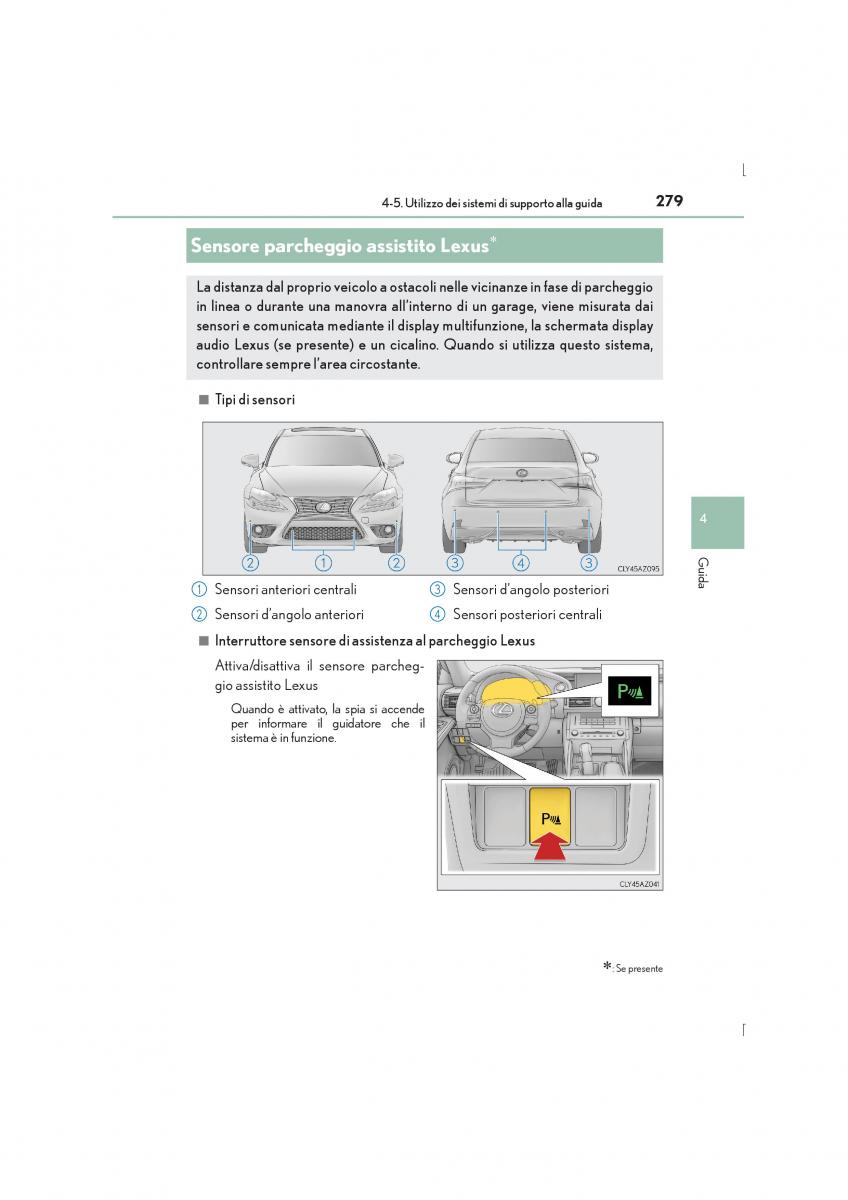 Lexus IS300h III 3 manuale del proprietario / page 279