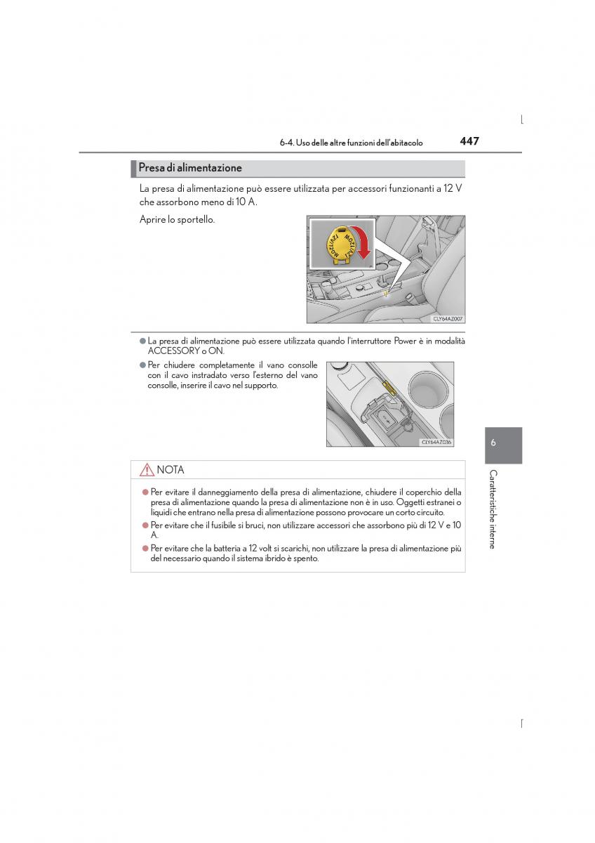 Lexus IS300h III 3 manuale del proprietario / page 447