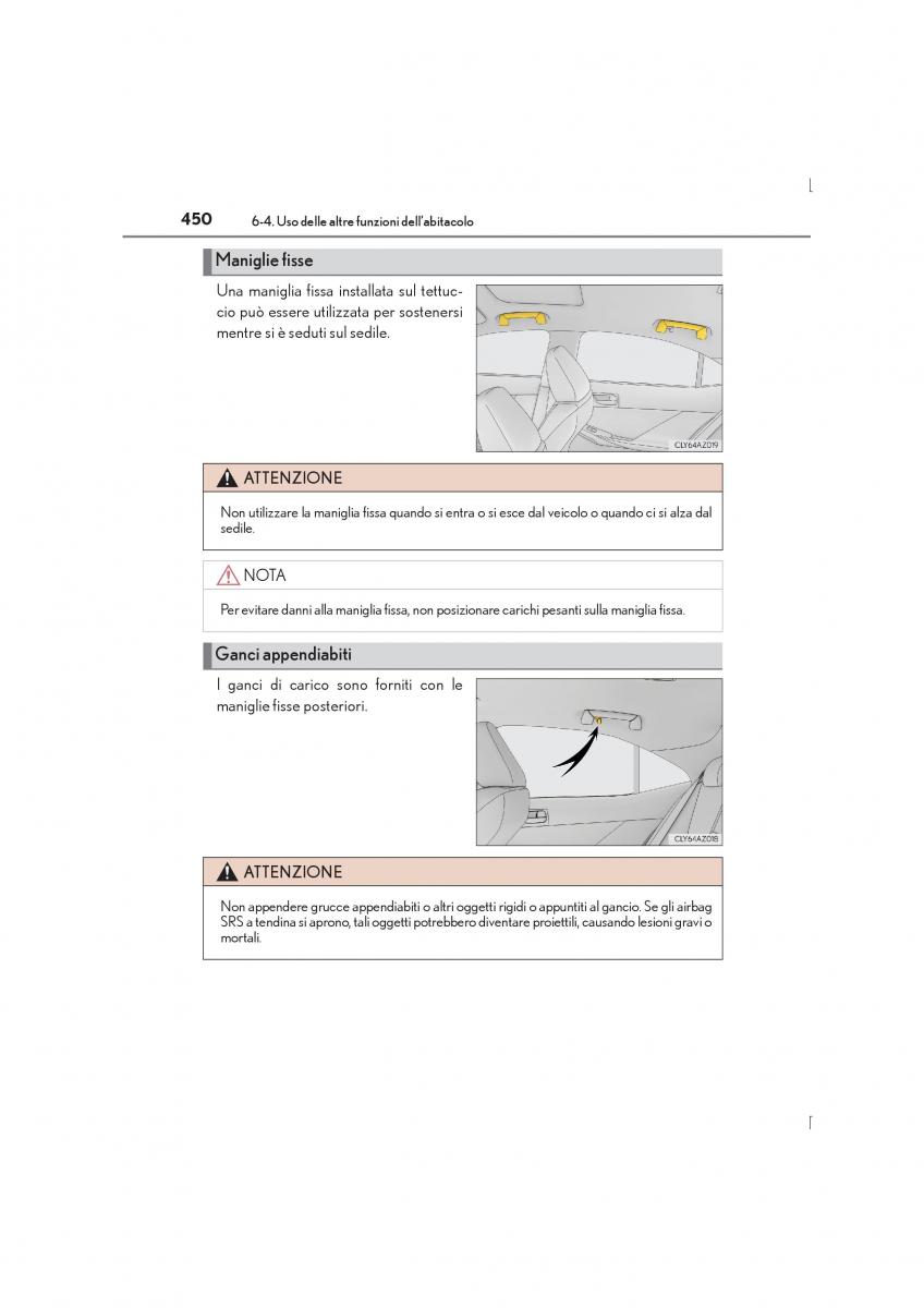 Lexus IS300h III 3 manuale del proprietario / page 450