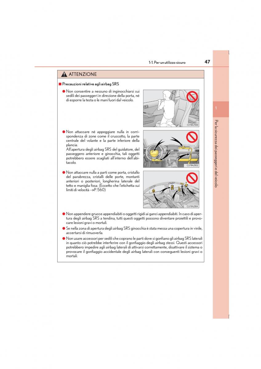 Lexus IS300h III 3 manuale del proprietario / page 47