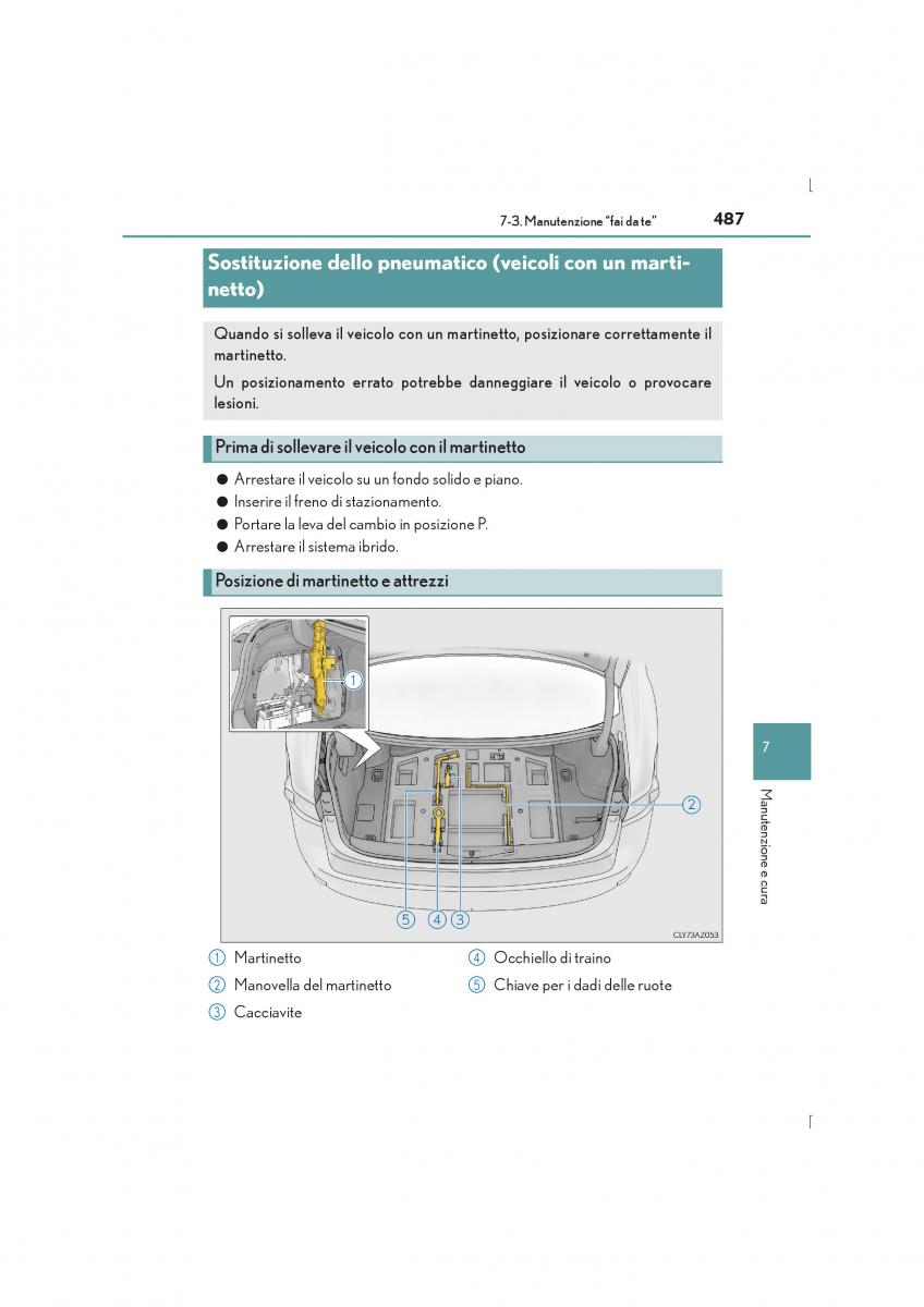 Lexus IS300h III 3 manuale del proprietario / page 487