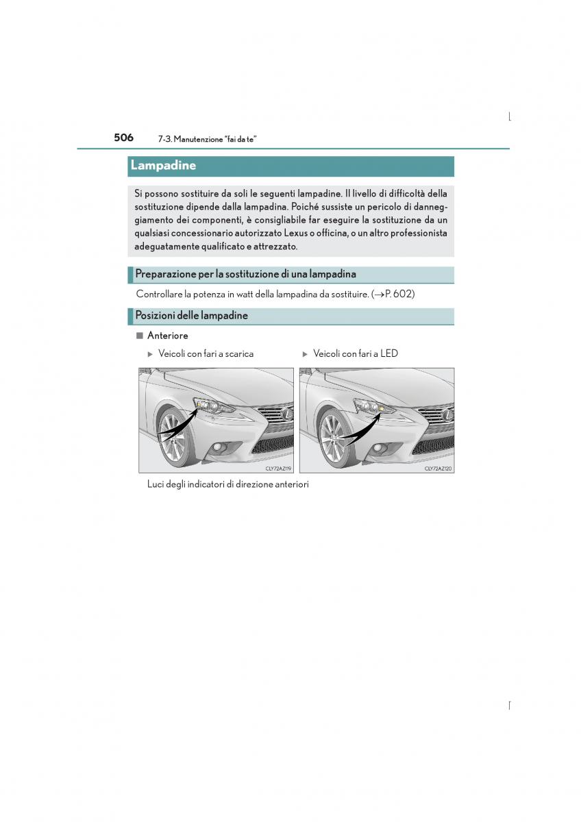 Lexus IS300h III 3 manuale del proprietario / page 506