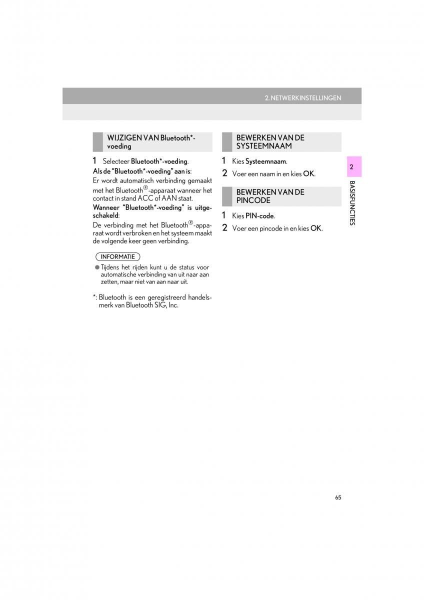 Lexus IS300h III 3 handleiding / page 65