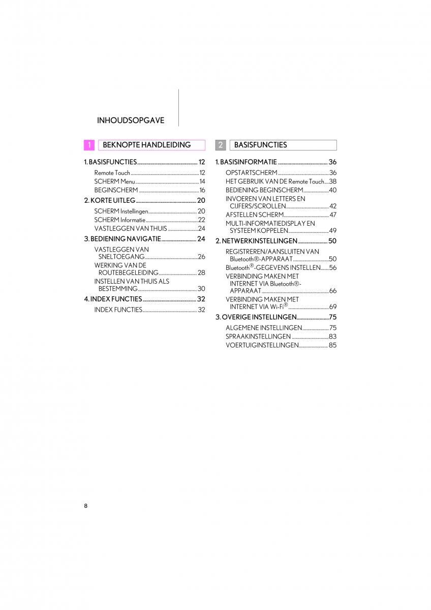 Lexus IS300h III 3 handleiding / page 8