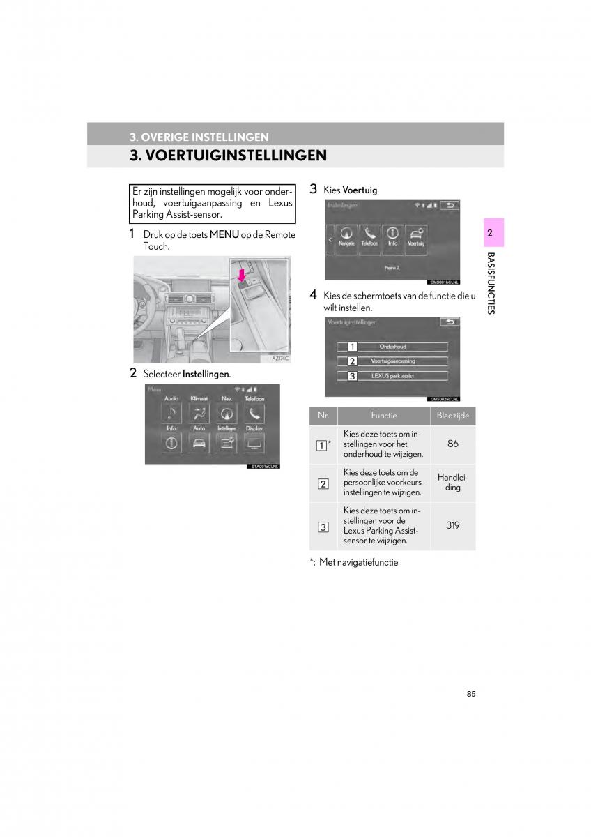 Lexus IS300h III 3 handleiding / page 85