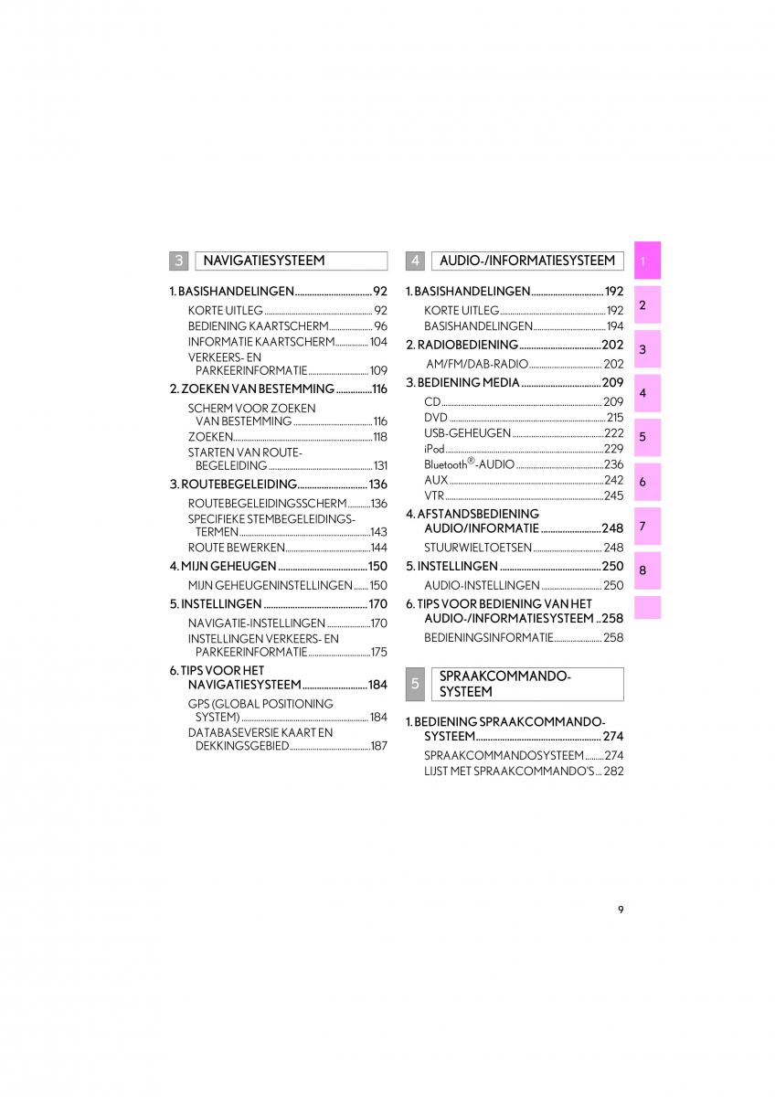 Lexus IS300h III 3 handleiding / page 9