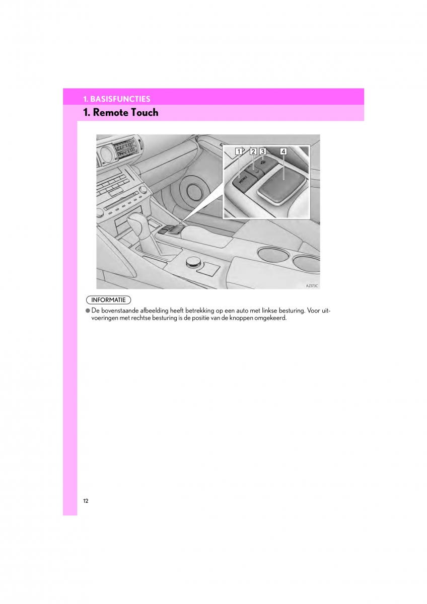 Lexus IS300h III 3 handleiding / page 12