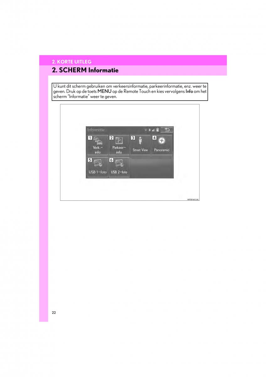 Lexus IS300h III 3 handleiding / page 22