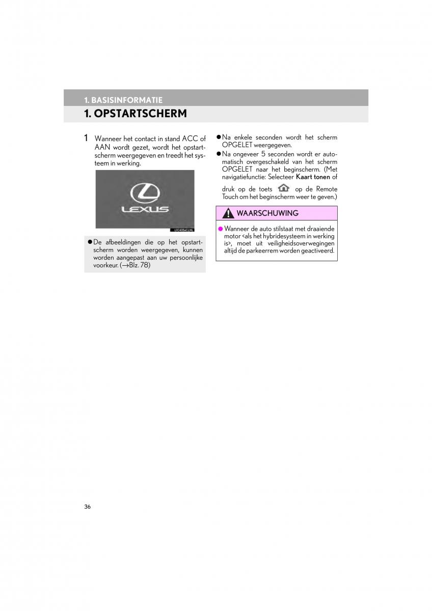 Lexus IS300h III 3 handleiding / page 36