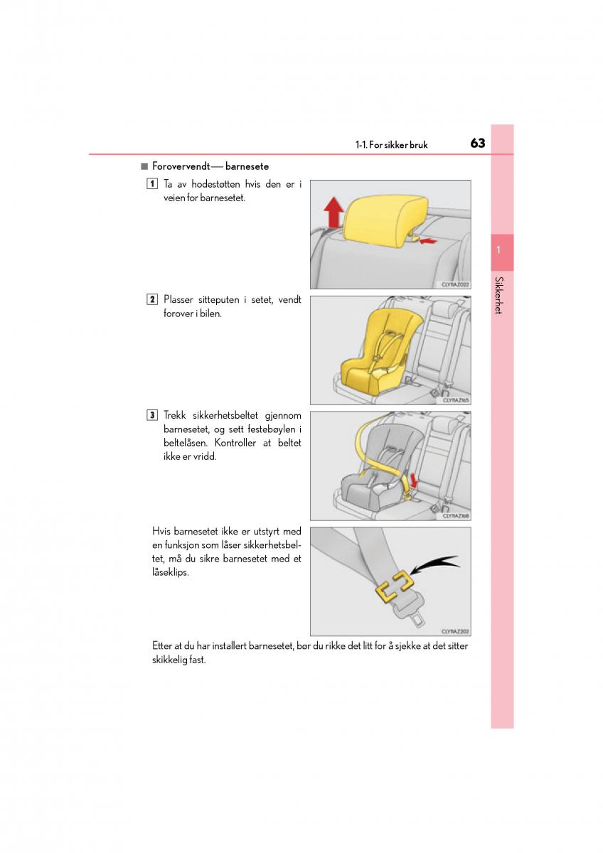 Lexus IS300h III 3 bruksanvisningen / page 65