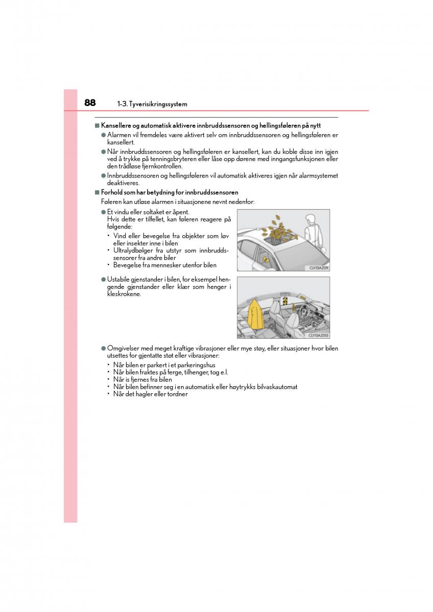 Lexus IS300h III 3 bruksanvisningen / page 90