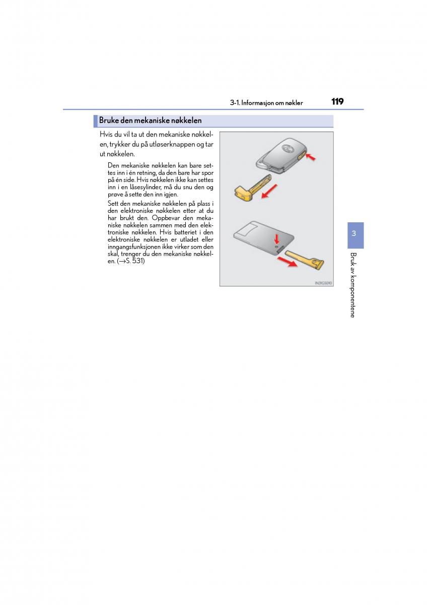 Lexus IS300h III 3 bruksanvisningen / page 121