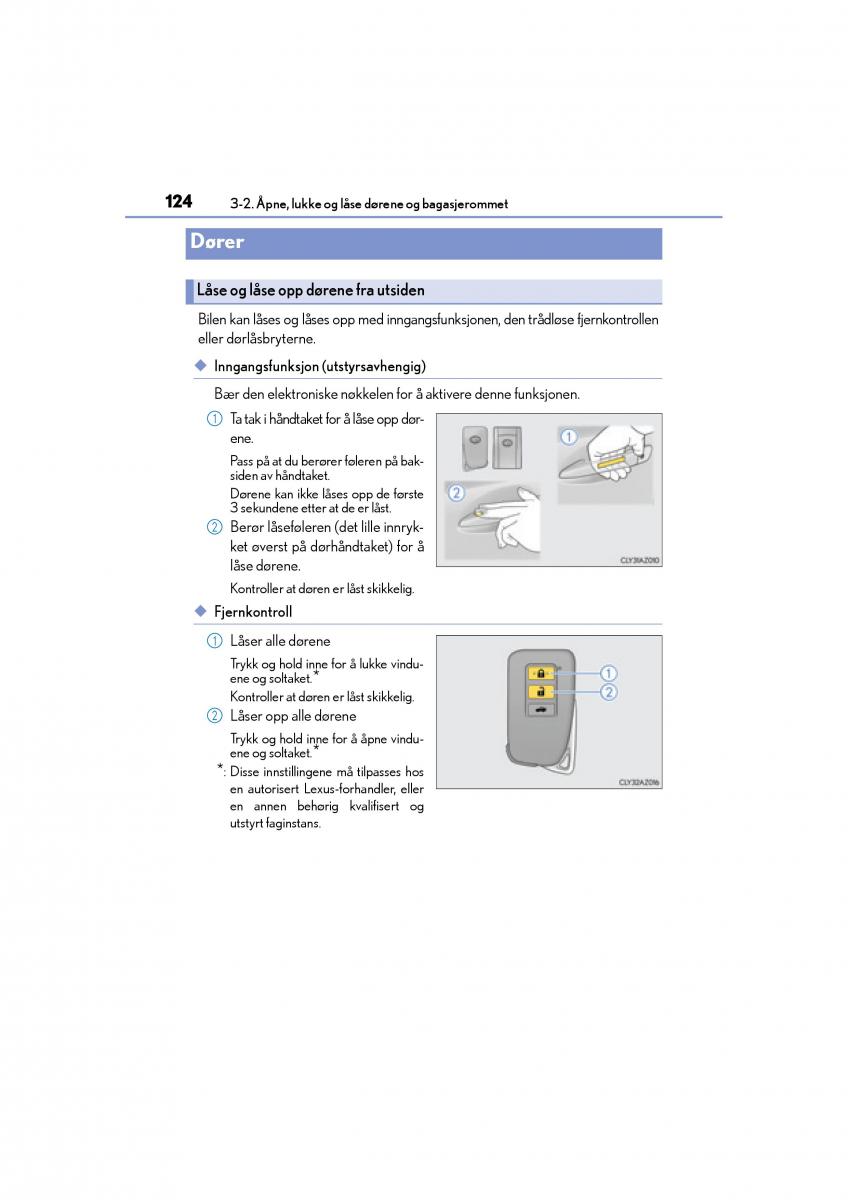 Lexus IS300h III 3 bruksanvisningen / page 126