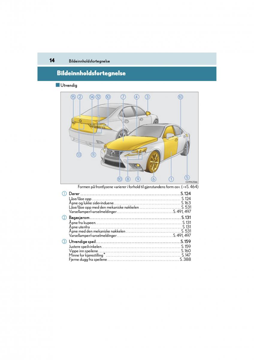 Lexus IS300h III 3 bruksanvisningen / page 16