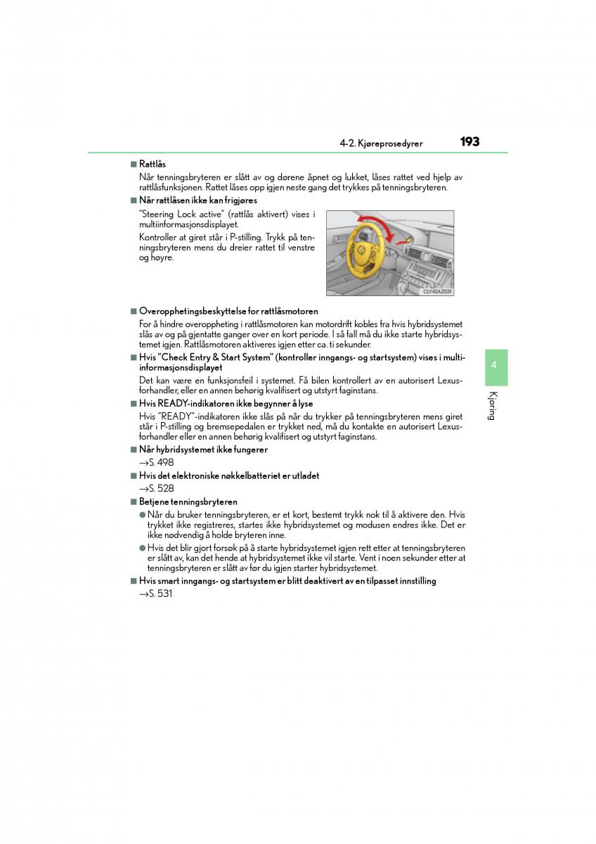 Lexus IS300h III 3 bruksanvisningen / page 195