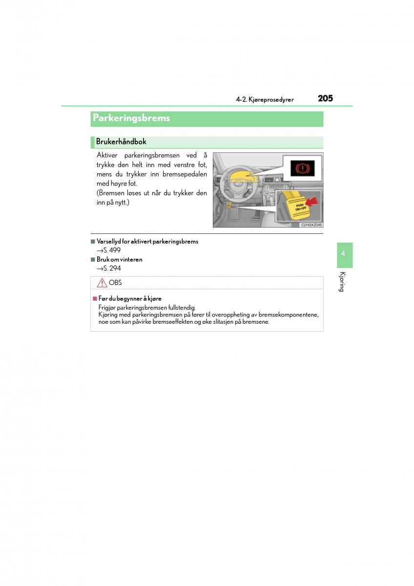 Lexus IS300h III 3 bruksanvisningen / page 207