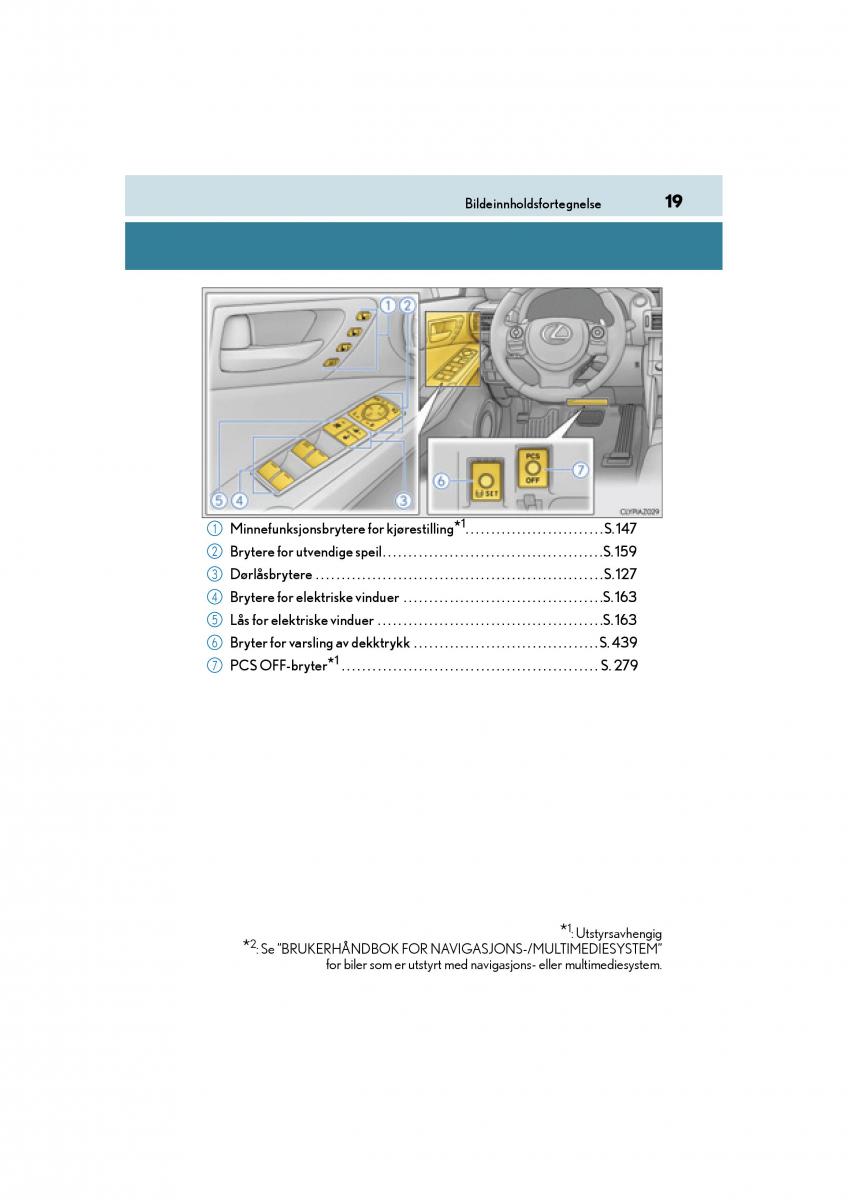 Lexus IS300h III 3 bruksanvisningen / page 21