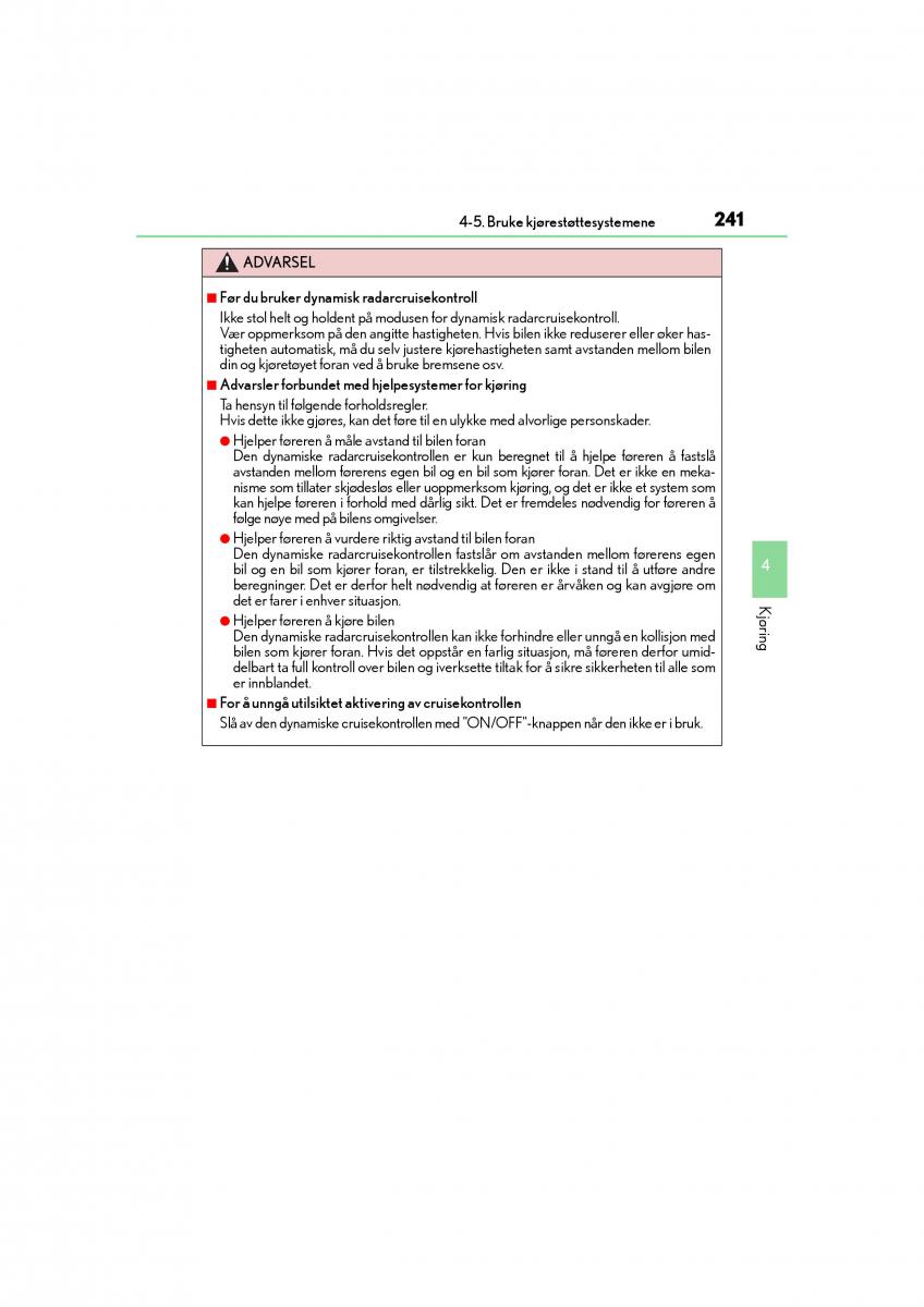 Lexus IS300h III 3 bruksanvisningen / page 243