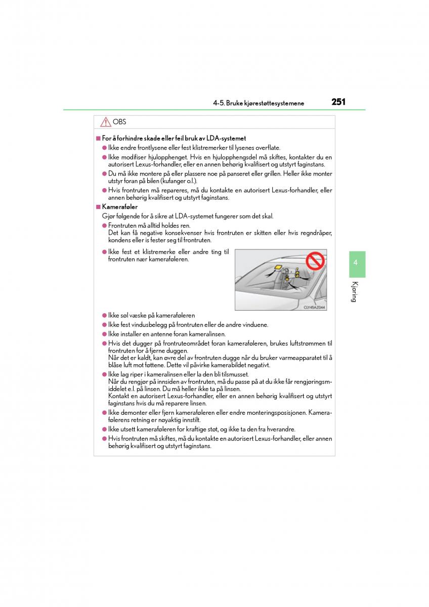 Lexus IS300h III 3 bruksanvisningen / page 253