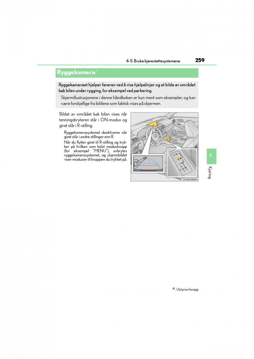 Lexus IS300h III 3 bruksanvisningen / page 261