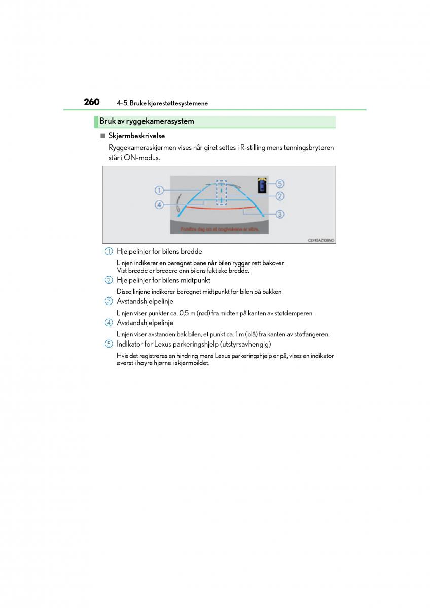 Lexus IS300h III 3 bruksanvisningen / page 262