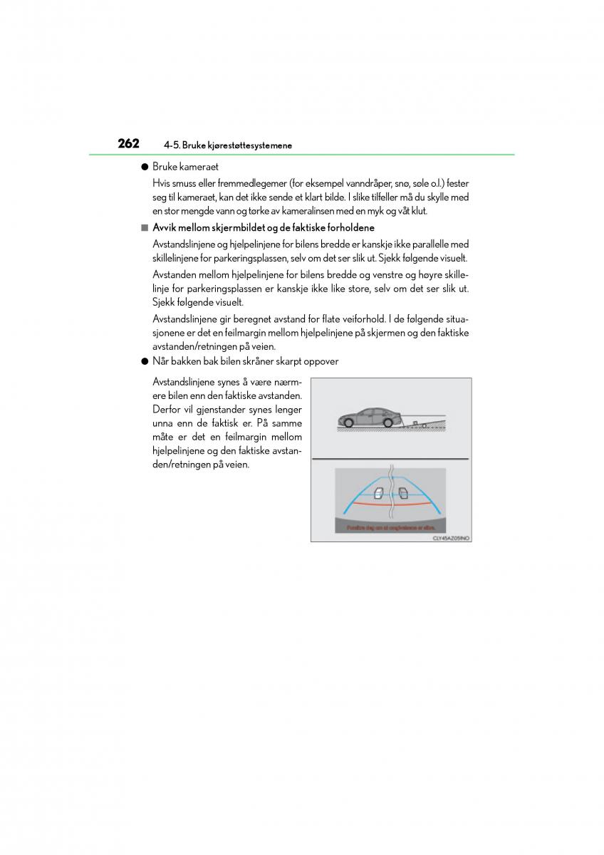 Lexus IS300h III 3 bruksanvisningen / page 264