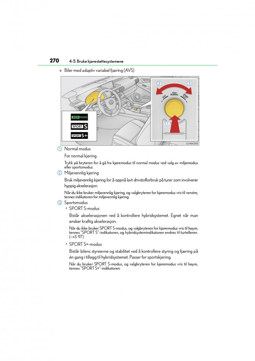 Lexus IS300h III 3 bruksanvisningen / page 272