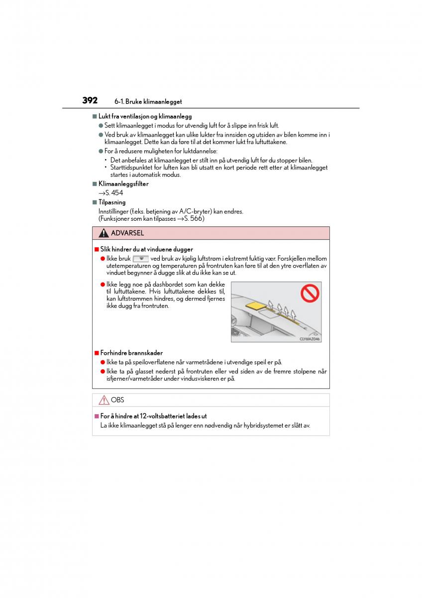 Lexus IS300h III 3 bruksanvisningen / page 394