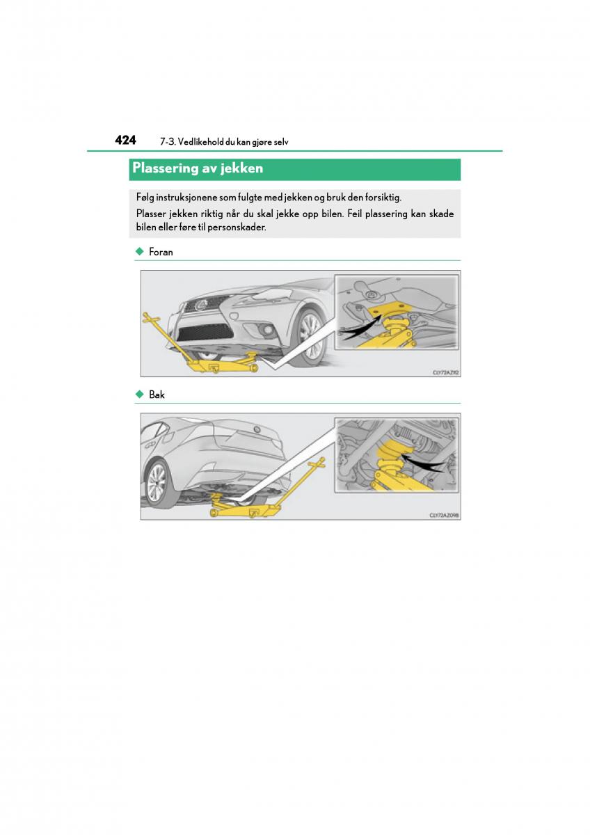 Lexus IS300h III 3 bruksanvisningen / page 426