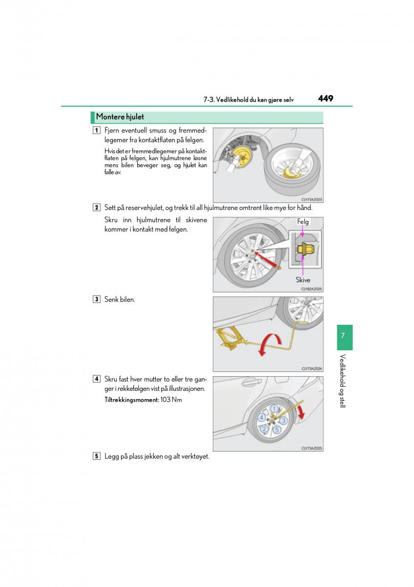 Lexus IS300h III 3 bruksanvisningen / page 451