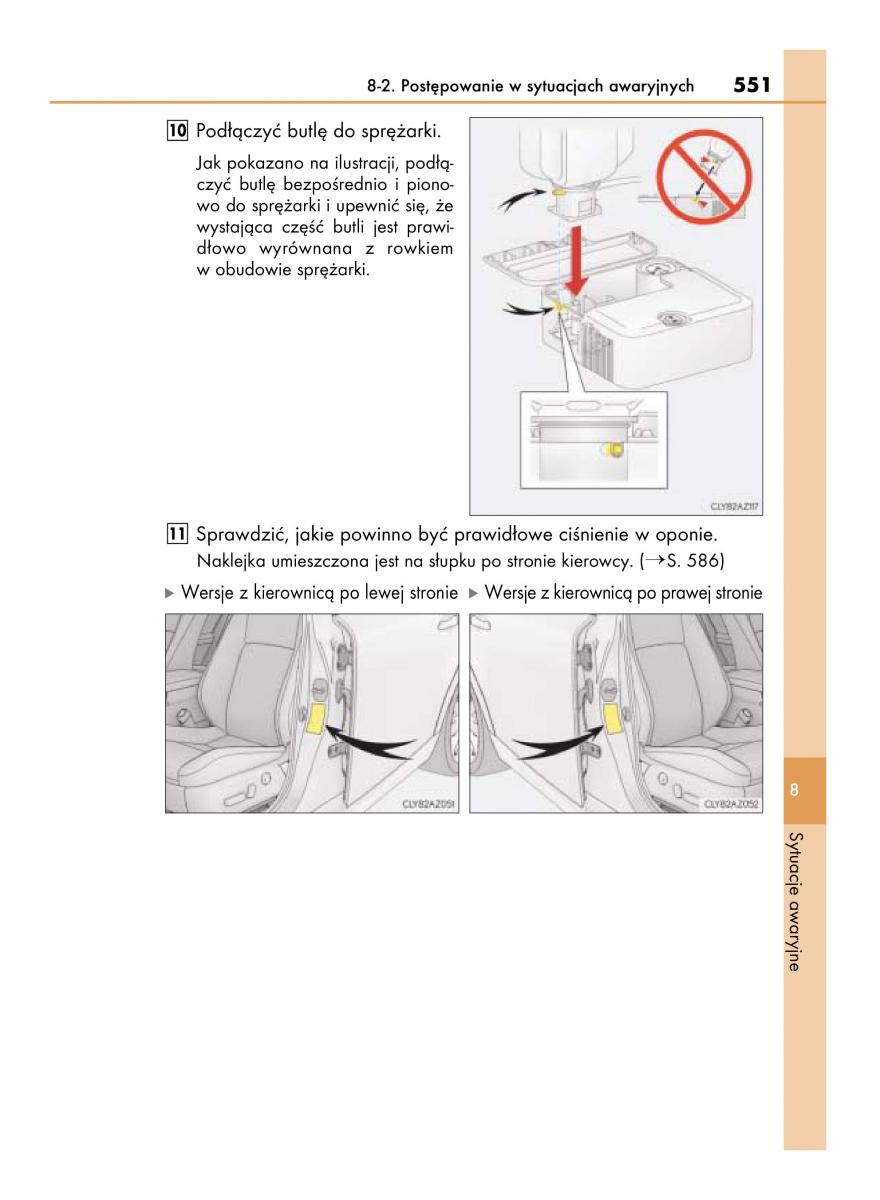 Lexus IS300h III 3 instrukcja obslugi / page 551