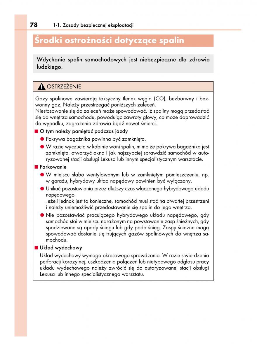 Lexus IS300h III 3 instrukcja obslugi / page 78