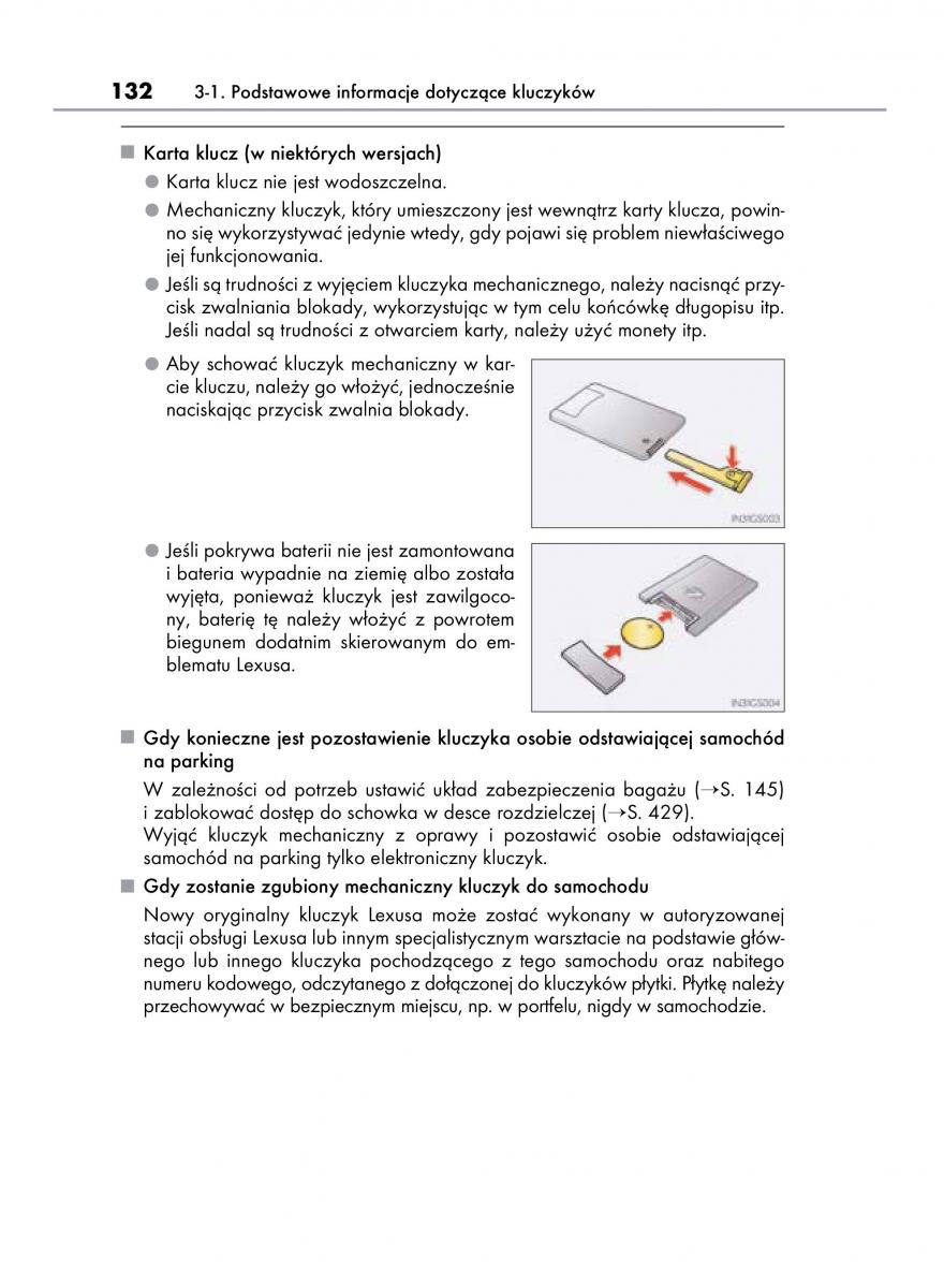 Lexus IS300h III 3 instrukcja obslugi / page 132