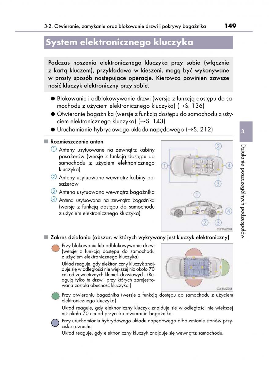 Lexus IS300h III 3 instrukcja obslugi / page 149