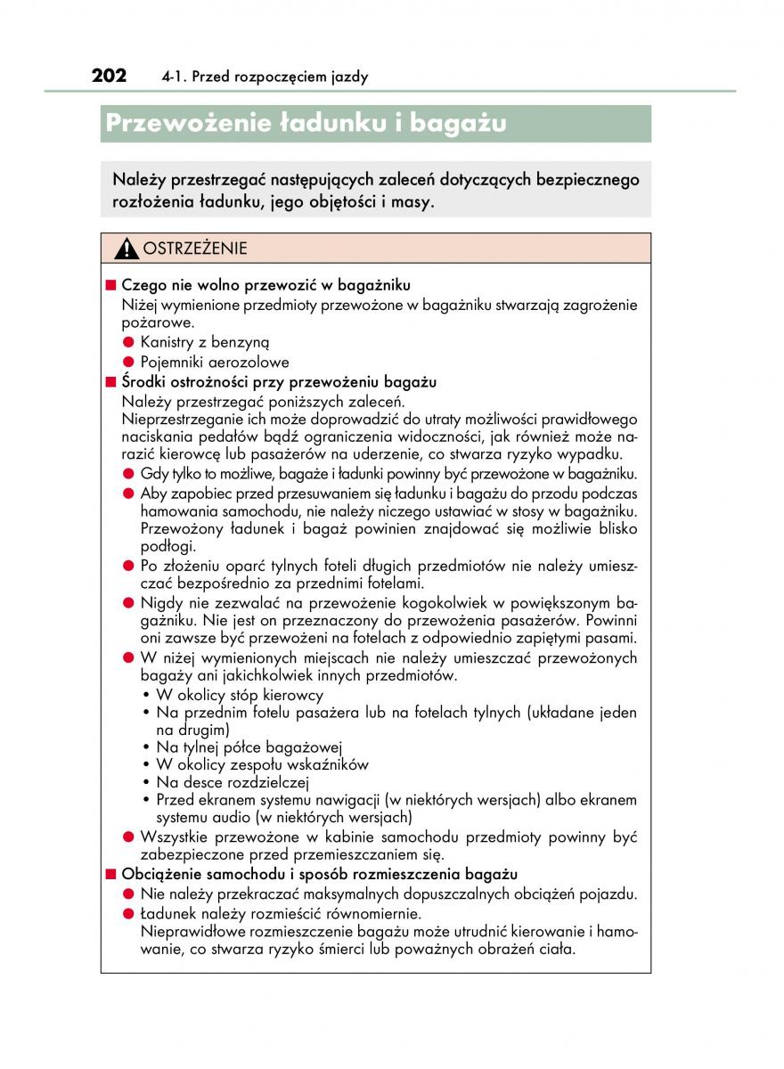 Lexus IS300h III 3 instrukcja obslugi / page 202