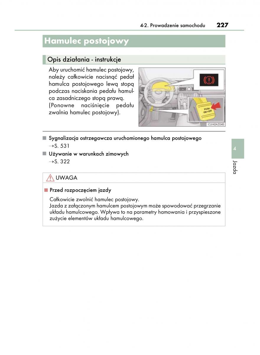 Lexus IS300h III 3 instrukcja obslugi / page 227