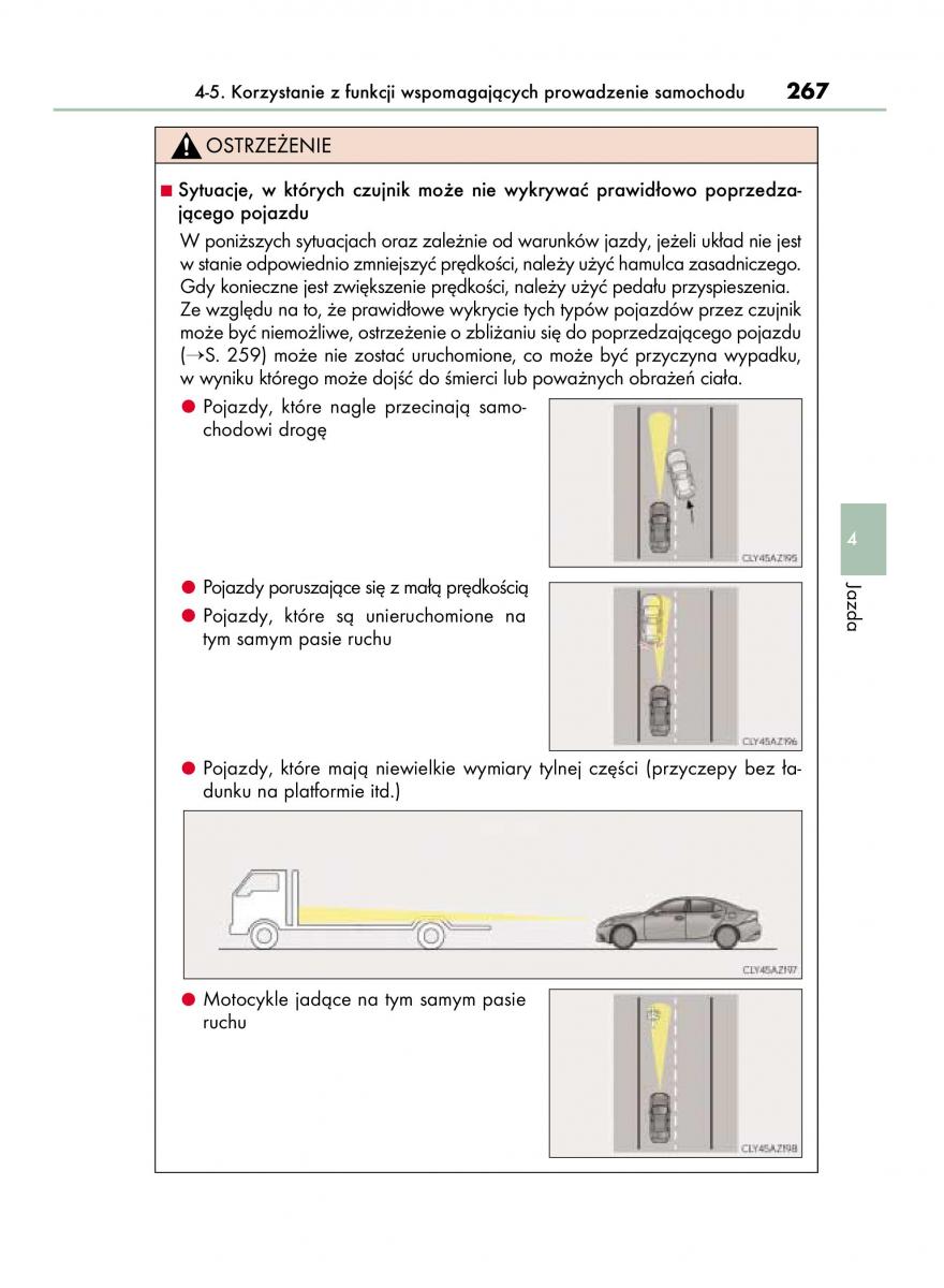 Lexus IS300h III 3 instrukcja obslugi / page 267