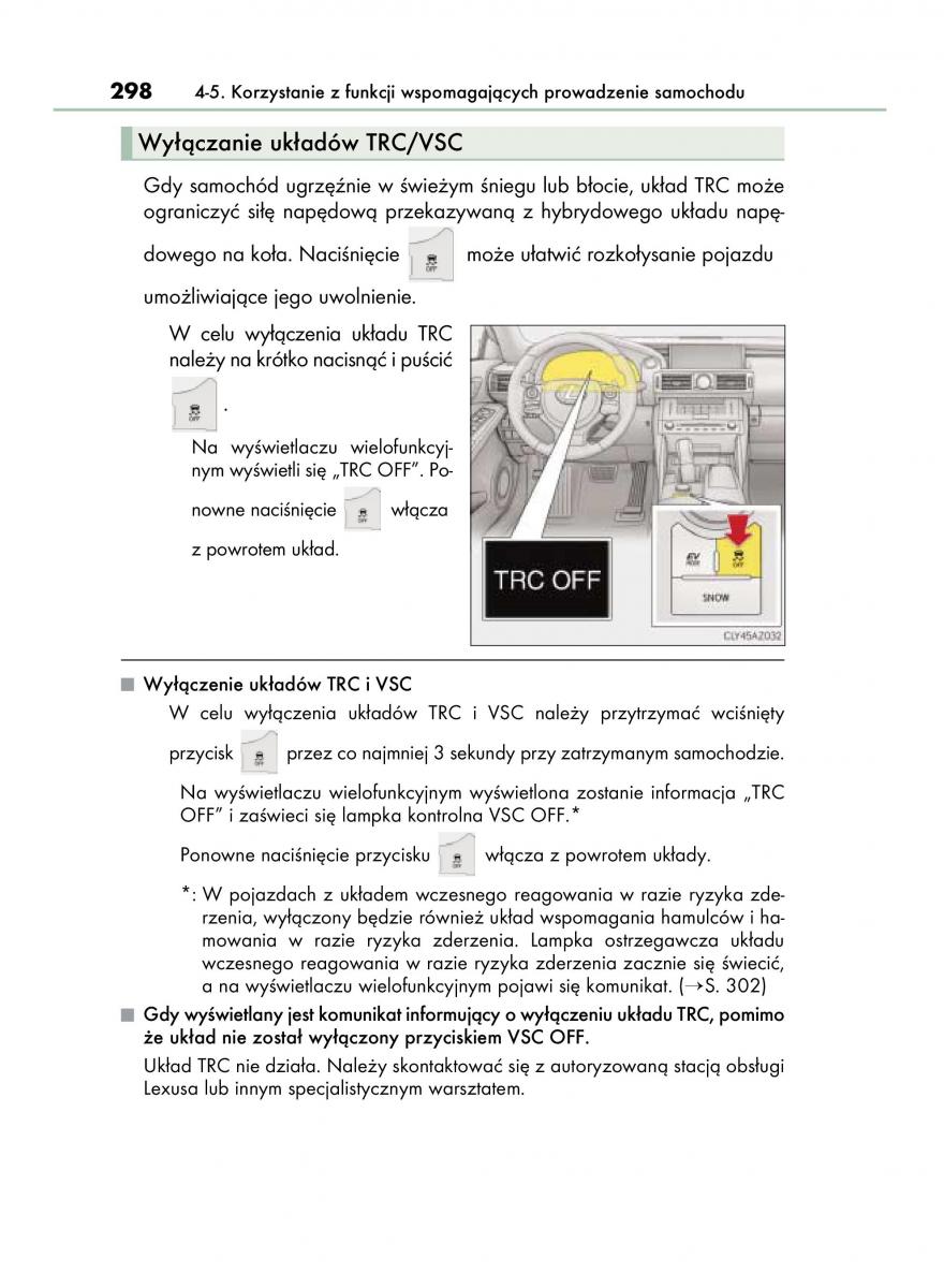 Lexus IS300h III 3 instrukcja obslugi / page 298