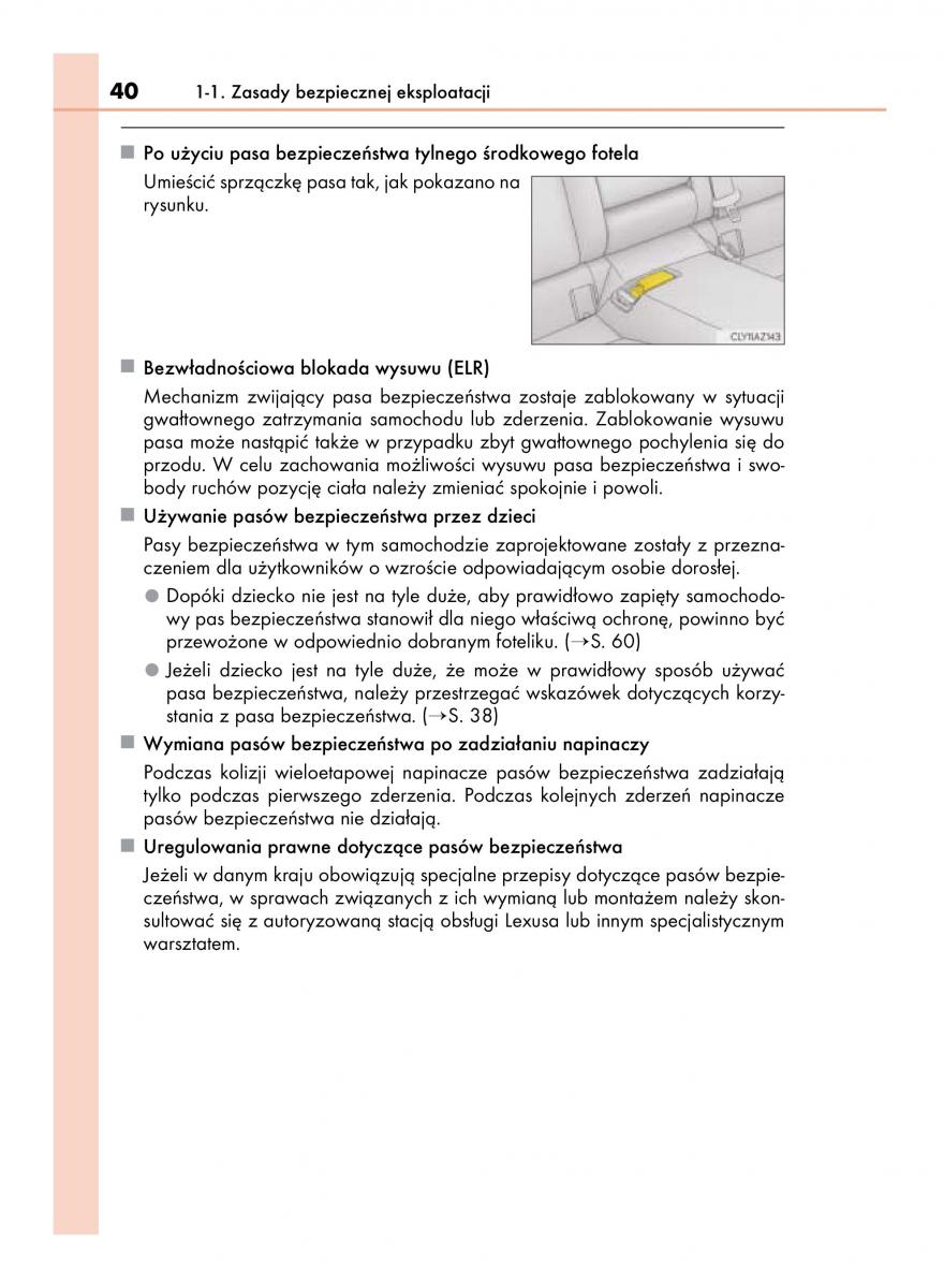 Lexus IS300h III 3 instrukcja obslugi / page 40