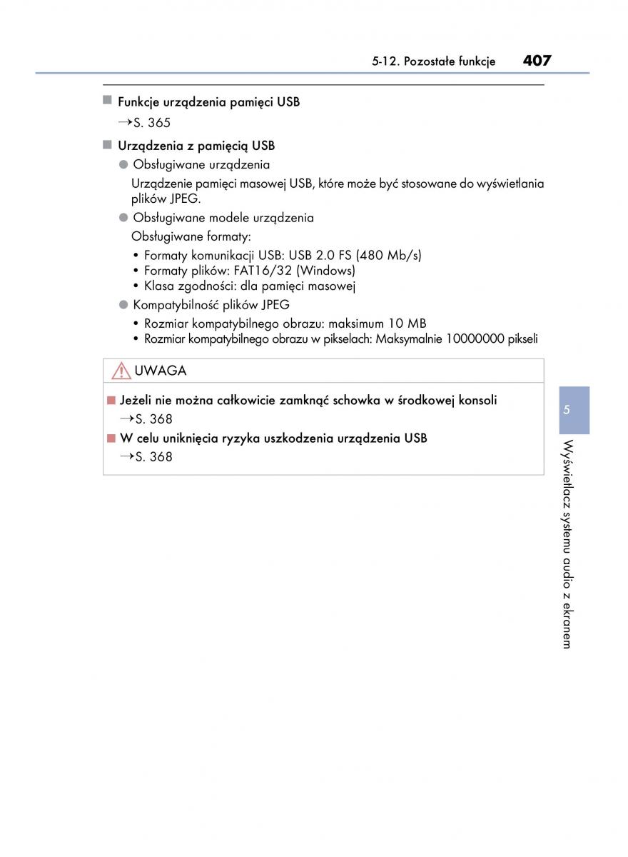 Lexus IS300h III 3 instrukcja obslugi / page 407